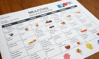 Exemple de plan alimentaire hebdomadaire avec diverses options de repas